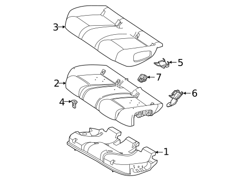 Rear Seat Components for 2022 Mercedes-Benz GLA 45 AMG® #3