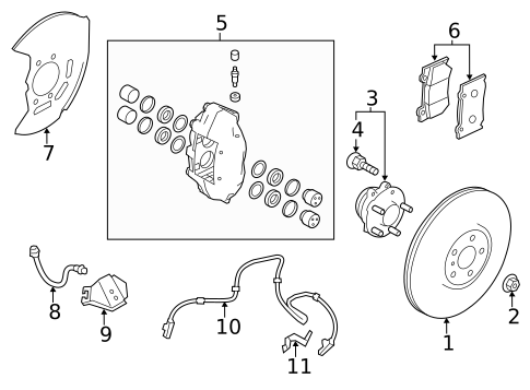 Brake Components for 2022 INFINITI Q50 #0