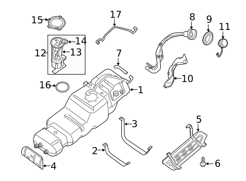 Fuel System Components for 2004 Nissan Pathfinder Armada #0