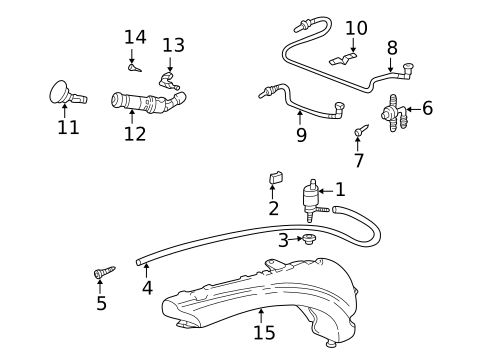 Washer Components for 2005 Porsche 911 #2