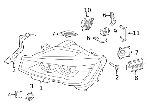 Headlamp Components for 2016 BMW X4 #1