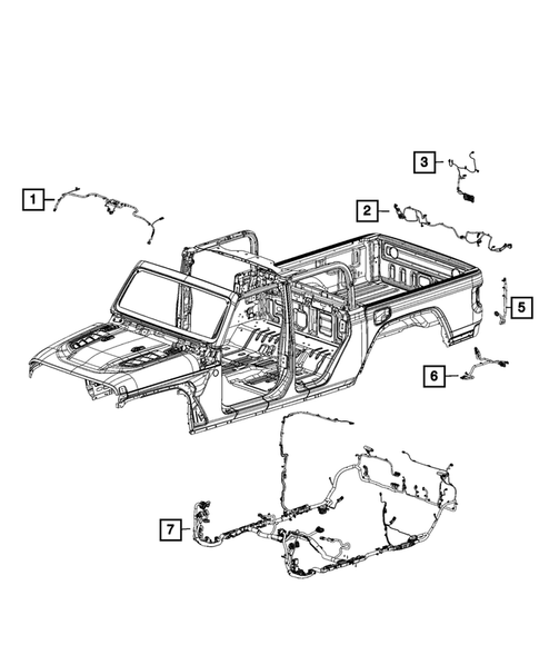 Wiring, Body and Accessories for 2020 Jeep Gladiator #0