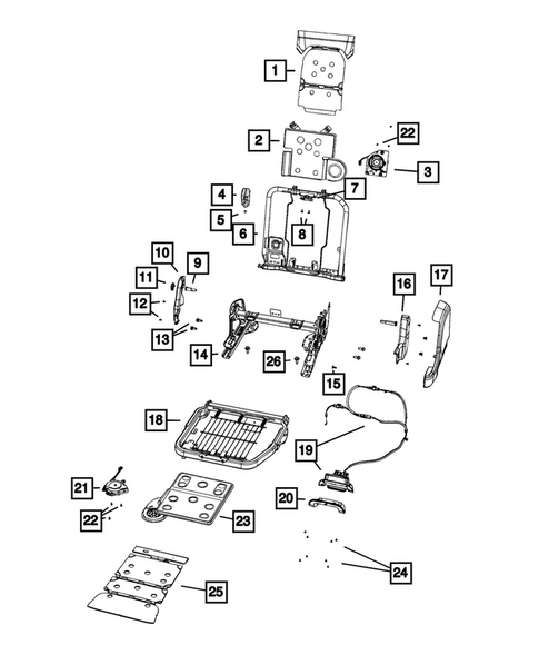 Rear Seats - Second Row Adjusters, Recliners, Shields and Risers for 2026 Ram 1500 #1