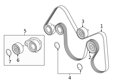 Belts & Pulleys for 2020 Jaguar XF #0