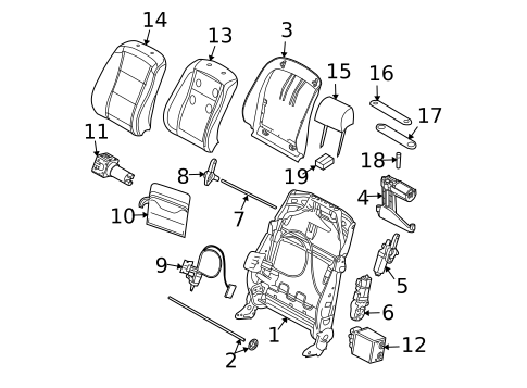 Front Seat Components for 2008 BMW 528xi #5