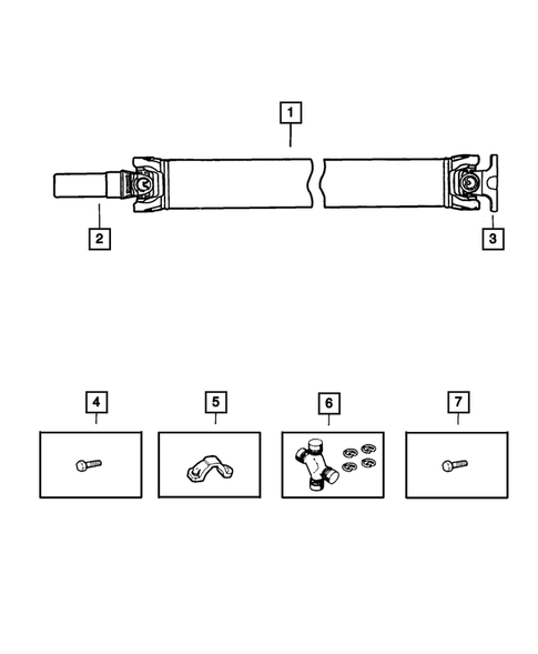 Propeller Shaft for 2001 Dodge Ram 2500 #1