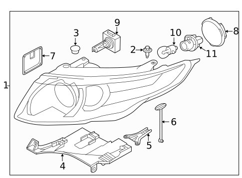Headlamp Components for 2012 Land Rover Range Rover Evoque #0
