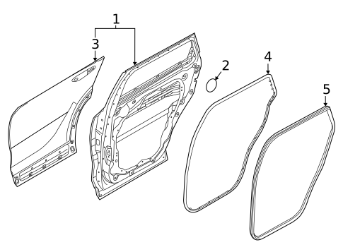 Door & Components for 2023 Kia Sportage #1