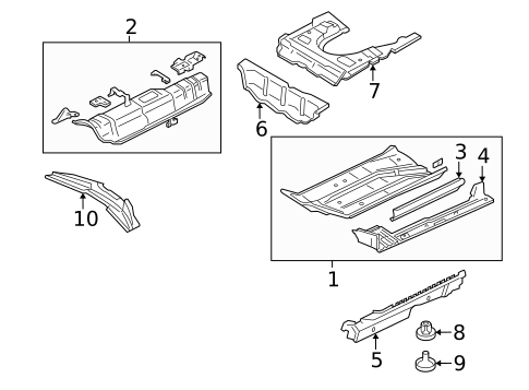 Floor & Rails for 2003 Audi TT Quattro #0