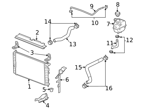 Radiator & Components for 2009 Saturn Aura #0