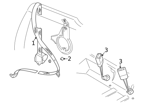 Seat Belt for 2000 Volkswagen Cabrio #1
