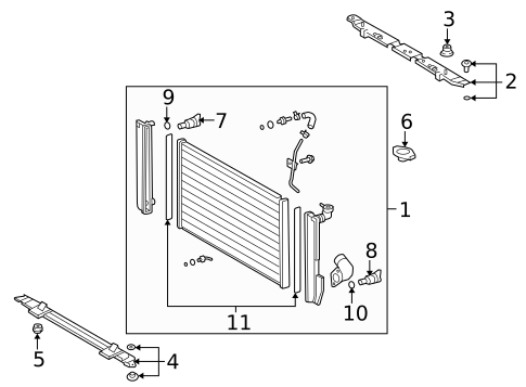 Radiator & Components for 2007 Lexus RX350 #1