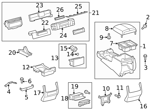 Console for 2013 Lexus LX570 #0