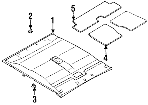 Interior Trim - Roof for 1998 Nissan 240SX #0