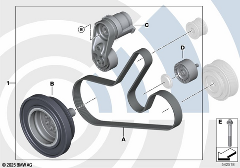 Belt Drive for 2019 BMW X6 35i #2