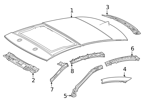 Roof & Components for 2020 Lexus ES300h #0