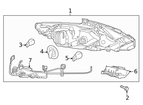 Headlamp Components for 2017 Nissan Altima #1