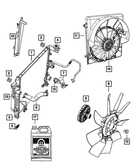 Radiator and Related Parts; Charge Air Cooler for 2012 Jeep Liberty #0