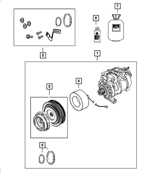 Air Conditioner Compressor and Mounting for 2020 Ram 1500 #0