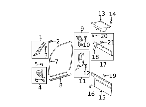 Interior Trim - Cab for 2009 Toyota Tundra #0