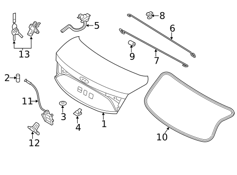 Trunk for 2012 Hyundai Azera #1