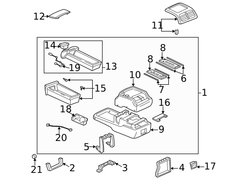 Console for 2001 Lexus RX300 #0