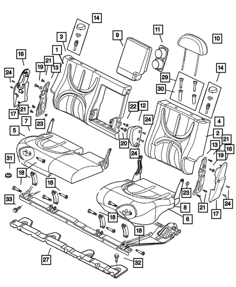 Rear Seats for 2002 Dodge Durango #1