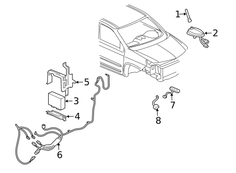 Electrical Components for 2005 Pontiac Aztek #1