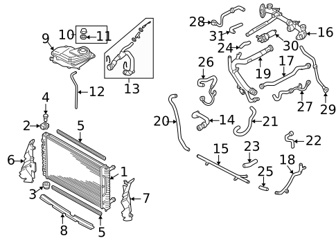 Radiator & Components for 2002 Audi Allroad Quattro #0