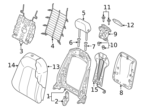 Front Seat Components for 2022 Audi A6 Quattro #1