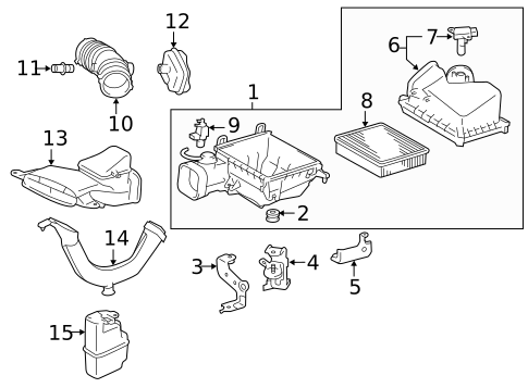 Air Intake for 2016 Lexus ES350 #1