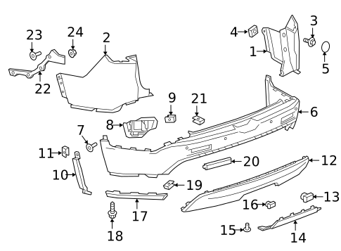 Bumper & Components - Rear for 2023 GMC Sierra 2500 HD #5
