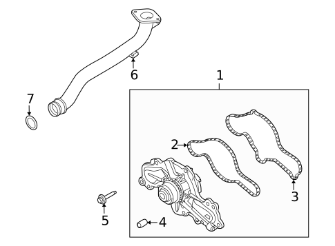 Water Pump for 2010 Lincoln MKT #0