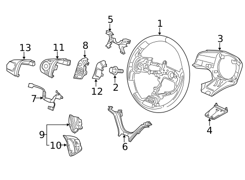 Steering Wheel & Trim for 2012 Honda Civic #0
