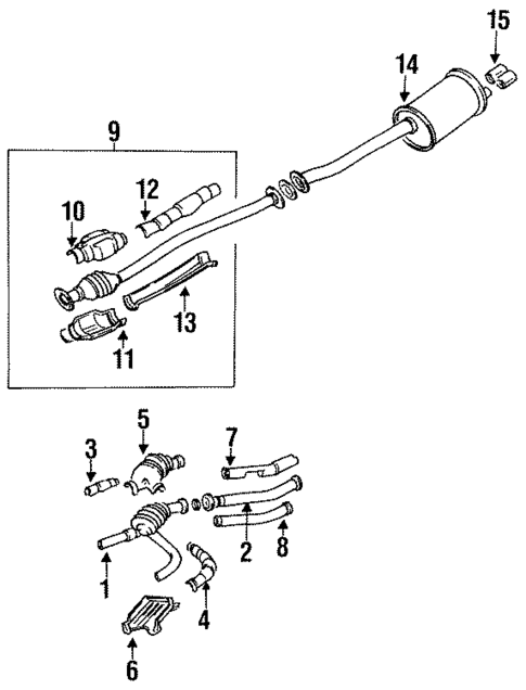 Exhaust Components for 1993 Subaru Legacy #0