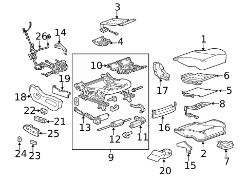 Power Seats for 2012 Cadillac SRX #1