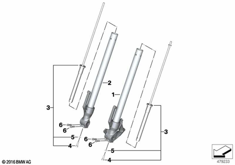 Telescopic Forks, Telelever for 2021 BMW-Motorrad G 310 R #1
