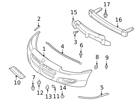 Bumper & Components - Rear for 2002 Dodge Stratus #2