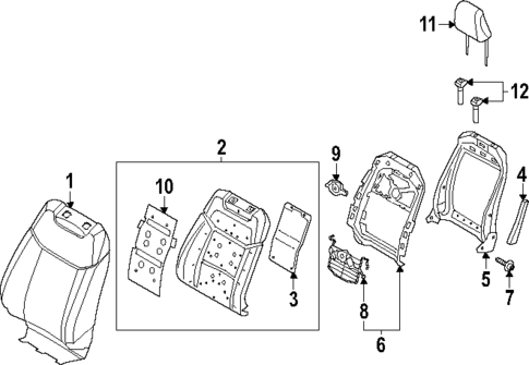 Passenger Seat Components for 2025 Ford Explorer #1