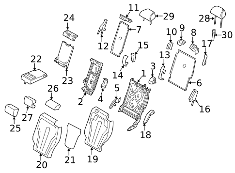 Second Row Seats for 2017 BMW X5 #1