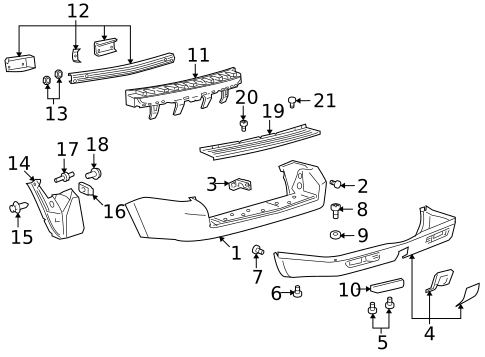 Bumper & Components - Rear for 2009 Mazda Tribute #0