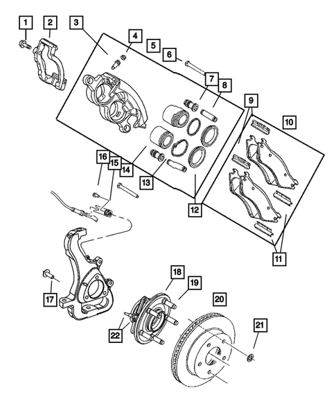 Front Brakes for 2004 Dodge Ram 1500 #1