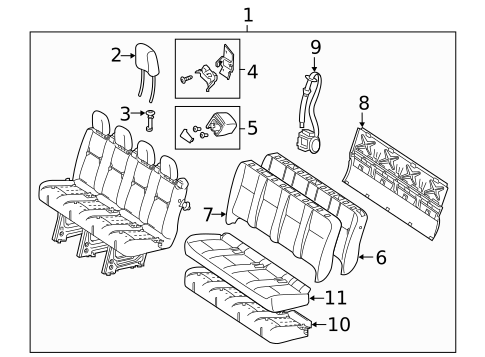 Rear Seat Components for 2024 Mercedes-Benz Sprinter 2500 #2