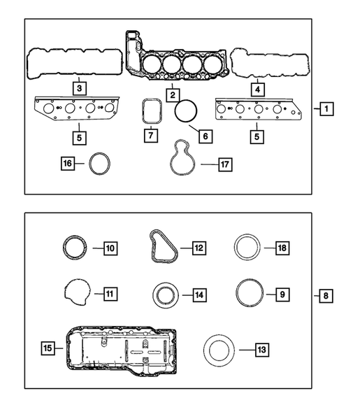 Engine Identification, Service Engines & Engine Service Kits for 2008 Jeep Grand Cherokee #1