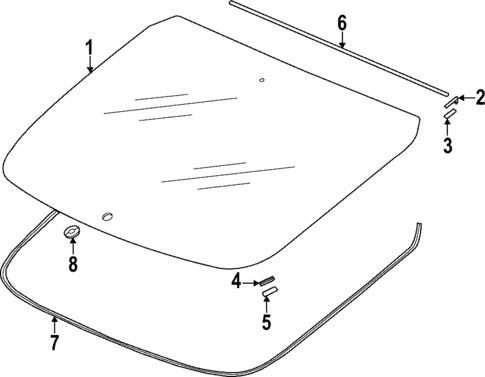Glass - Lift Gate for 2022 Honda Civic #0
