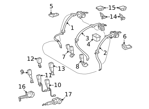 Seat Belt for 2011 Lexus LS460 #0