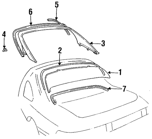 Reveal Moldings for 1993 Toyota MR2 #0