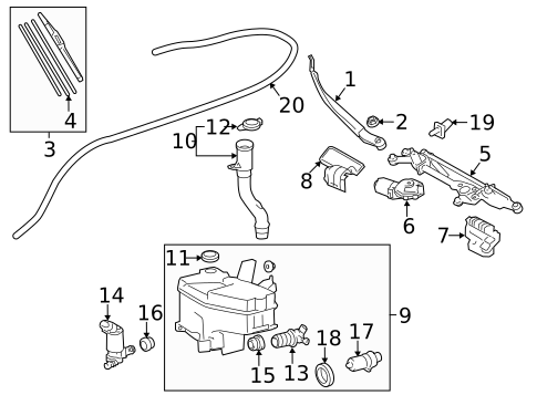 Headlamp Washers/Wipers for 2015 Lexus LS460 #1