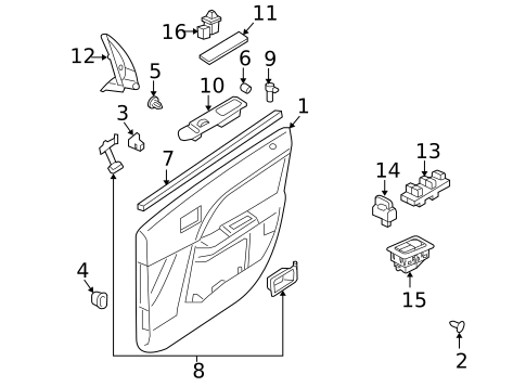 Front Door for 2009 Ford Taurus #1
