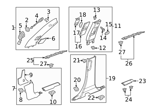 Interior Trim - Pillars for 2015 GMC Terrain #0